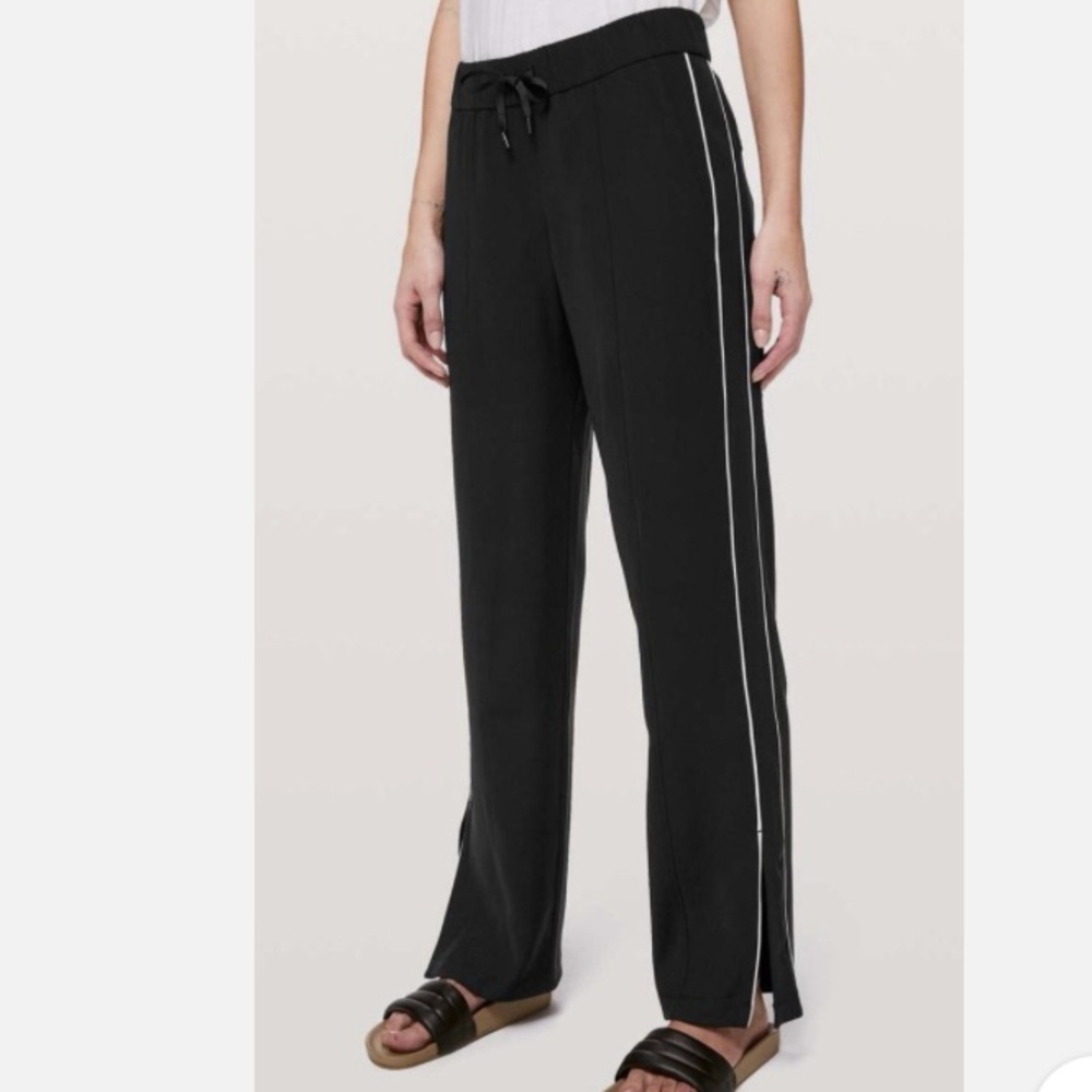 lululemon athletica Black and White “ On the right Track Pants “